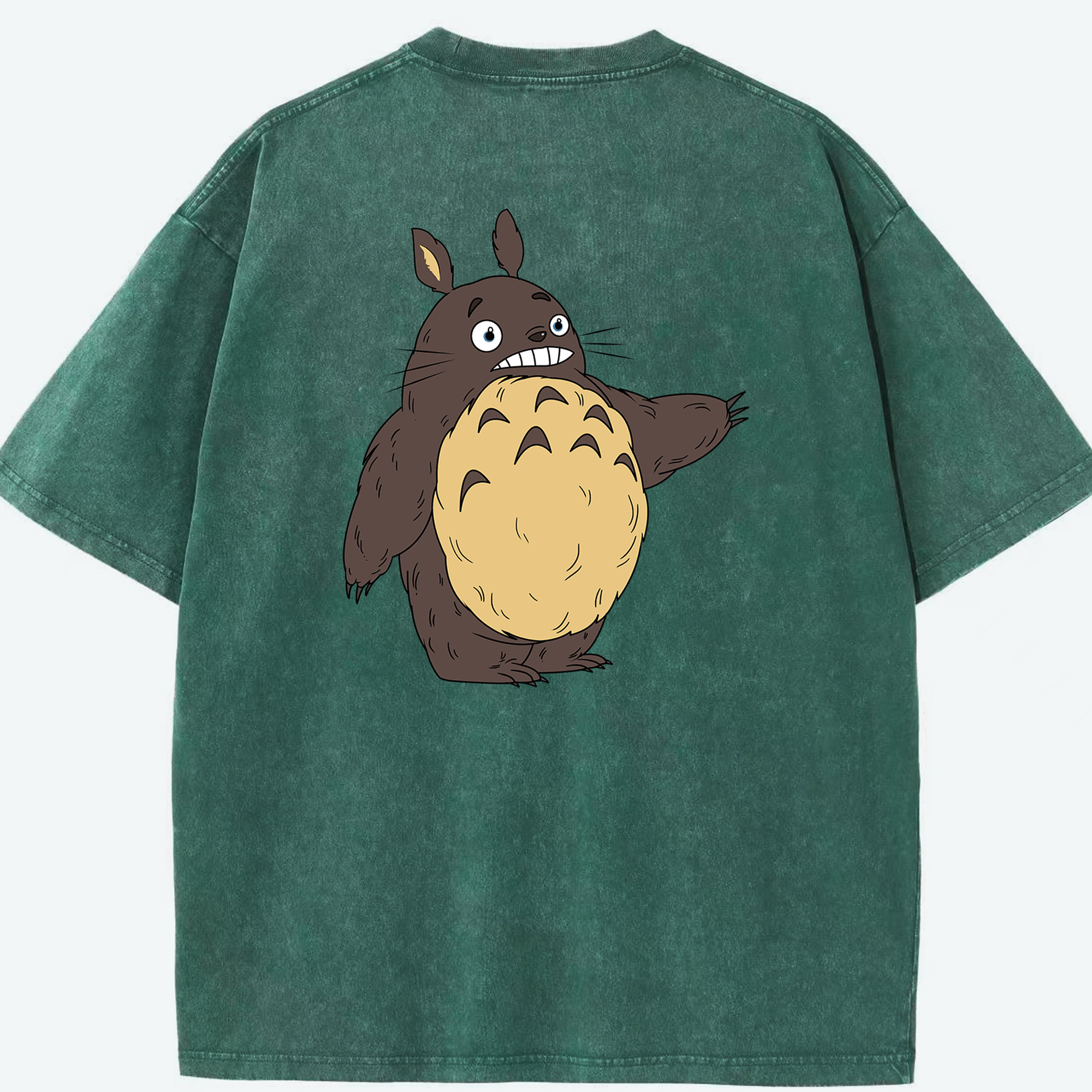 （画像用） となりのトトロ 草壁メイ 草壁サツキ My Neighbor Totoro Satsuki Kusakabe Mei Kusakabe 綿100% ヴィンテージ風 半袖Tシャツ（背面プリント）